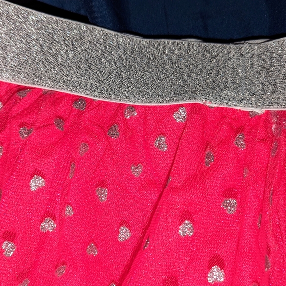 NWT, Pink with silver hearts, tulle skirt- girls youth size large 12/14 - Picture 5 of 5